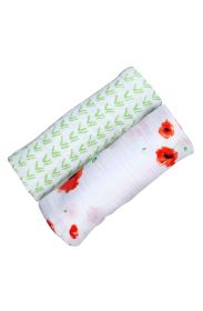 ORGANIC SWADDLE SET - POPPYFIELD GRASS