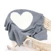 Children's Heart Knitted Graphic Air Conditional Blanket Wool Quilt