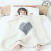 Children's Heart Knitted Graphic Air Conditional Blanket Wool Quilt